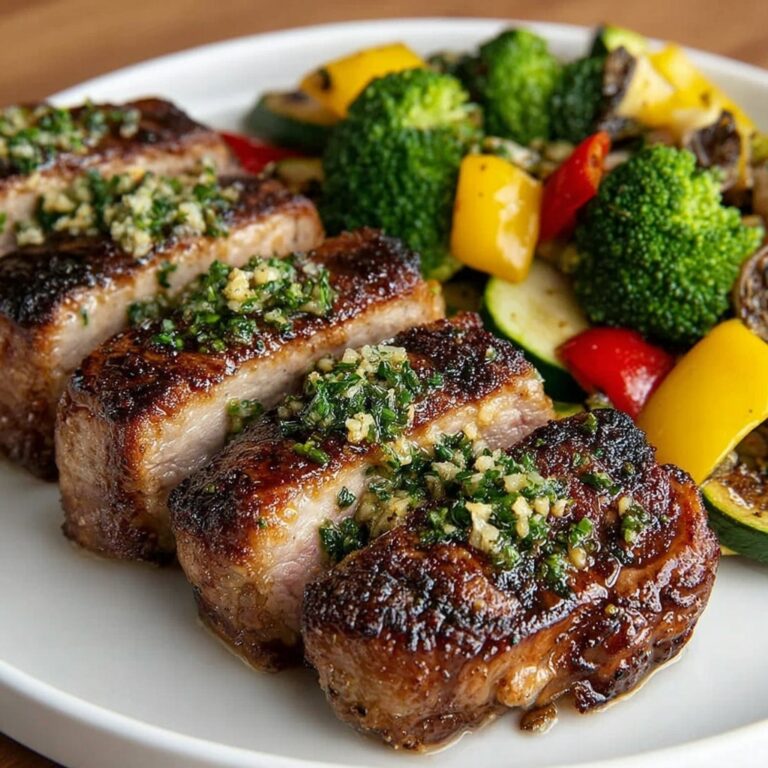 Garlic Steak with Mixed Vegetables Recipe