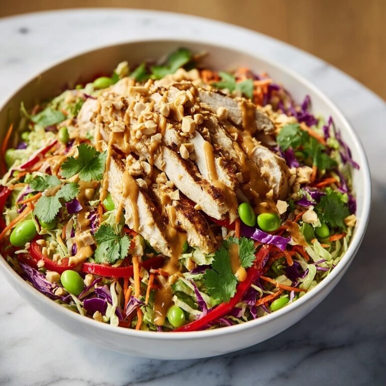 Vibrant Chicken Salad with Peanut Dressing Recipe