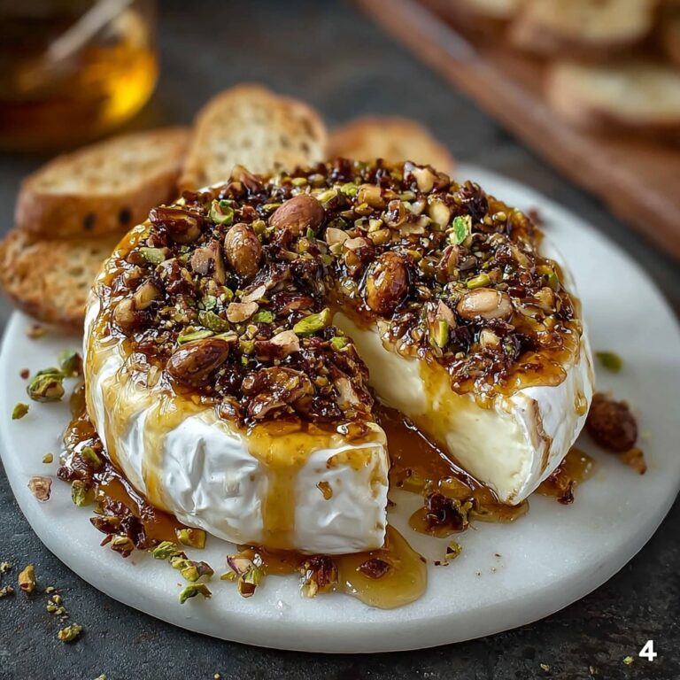 Baked Brie with Honey and Pistachios Recipe