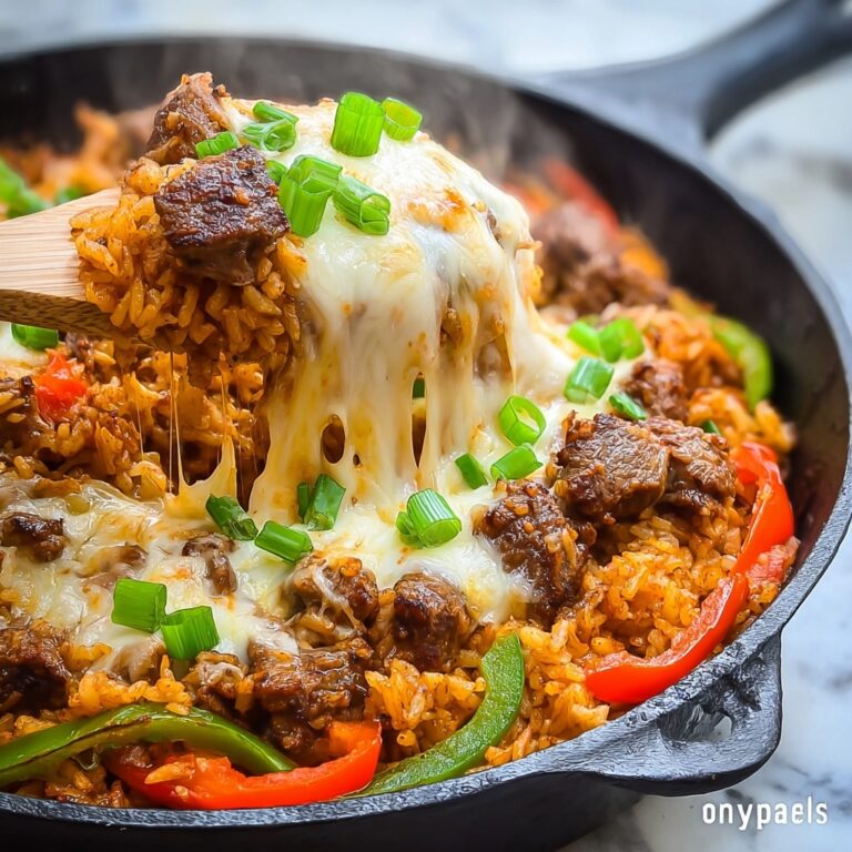 Queso Steak Fajita Skillet Recipe