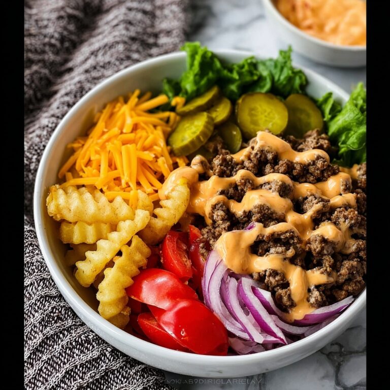 Cheeseburger Bowls with Copycat Big Mac Sauce Recipe
